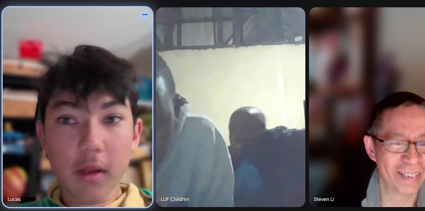 K12worX tutor Lucas teaching P6 worldwide currency conversions via Google Meet, Apr 2026